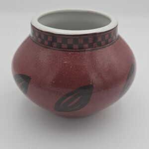 Global Village Anasazi Porcelain 6" Brown Planter Southwestern Ceramic Pot Vinta